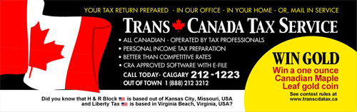 Trans Canada Tax Service Bus Poster